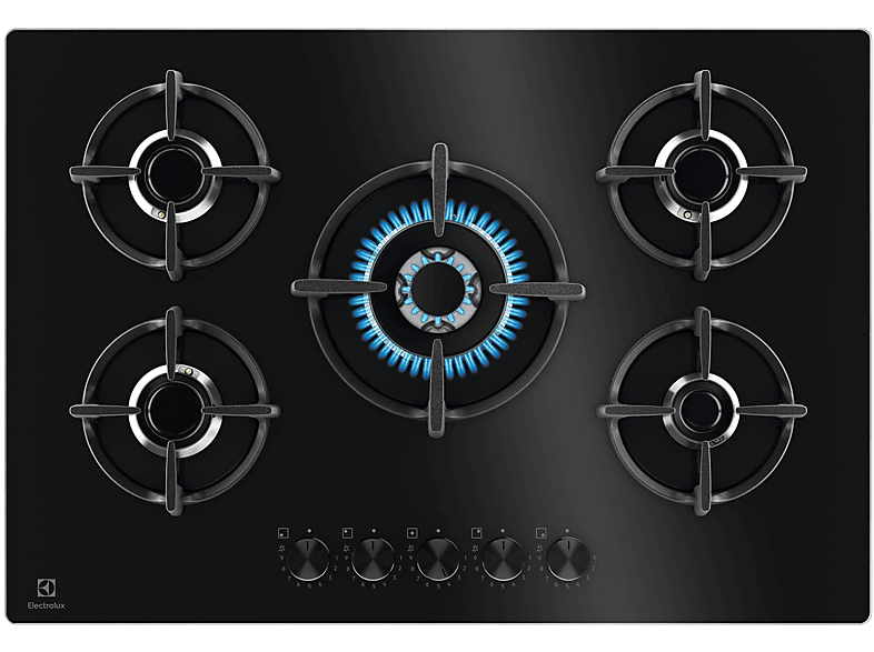 Piano Cottura Electrolux Egg75372K, 5 Zone Cottura, 74 Cm X 51