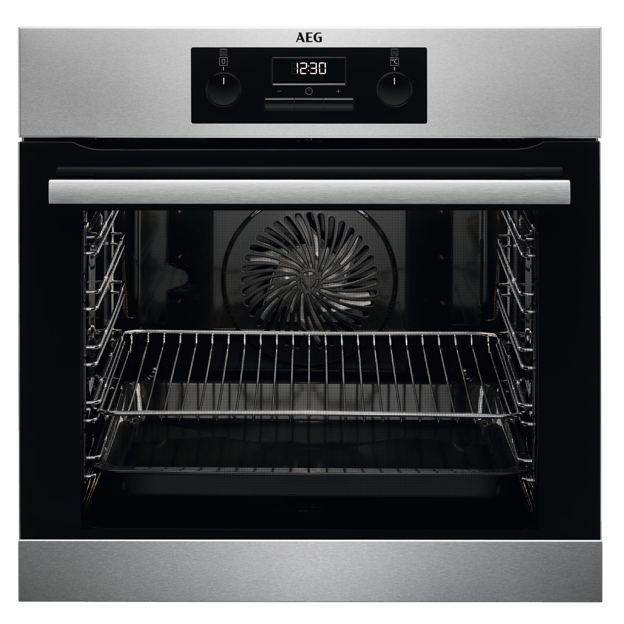 AEG BCO33101BA, Backofen (Einbaugerät, 71 l, 595 mm breit), Serie 6000 mit SurroundCook Ringheißluftsystem (ohne Pyrolyse)