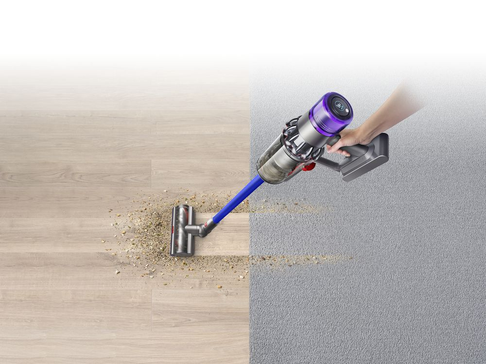 Aspirador escoba - Dyson V11 Absolute, 185 W, 60 min, 0.76 l, Plata/Azul