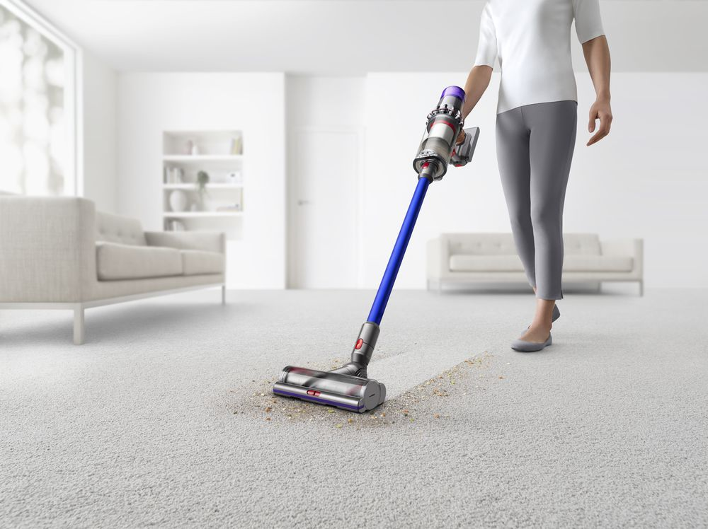 Aspirador escoba - Dyson V11 Absolute, 185 W, 60 min, 0.76 l, Plata/Azul
