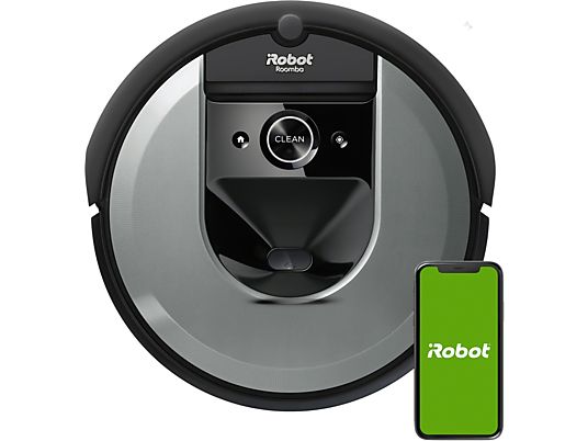 Robot aspirador - iRobot® Roomba® i7, Limpieza por reconocimiento de objetos, Asistente de voz, Wi-Fi, Negro