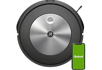 Trueno complemento Equipo Robot aspirador – iRobot J7 J715840, Autonomía 75 min, 0.4 l, Dirt Detect,  Negro/Plata