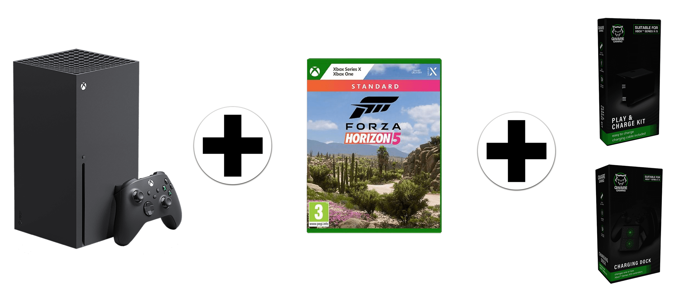 MICROSOFT Xbox Series X + Forza Horizon 5 + Dual Charger + Battery pack