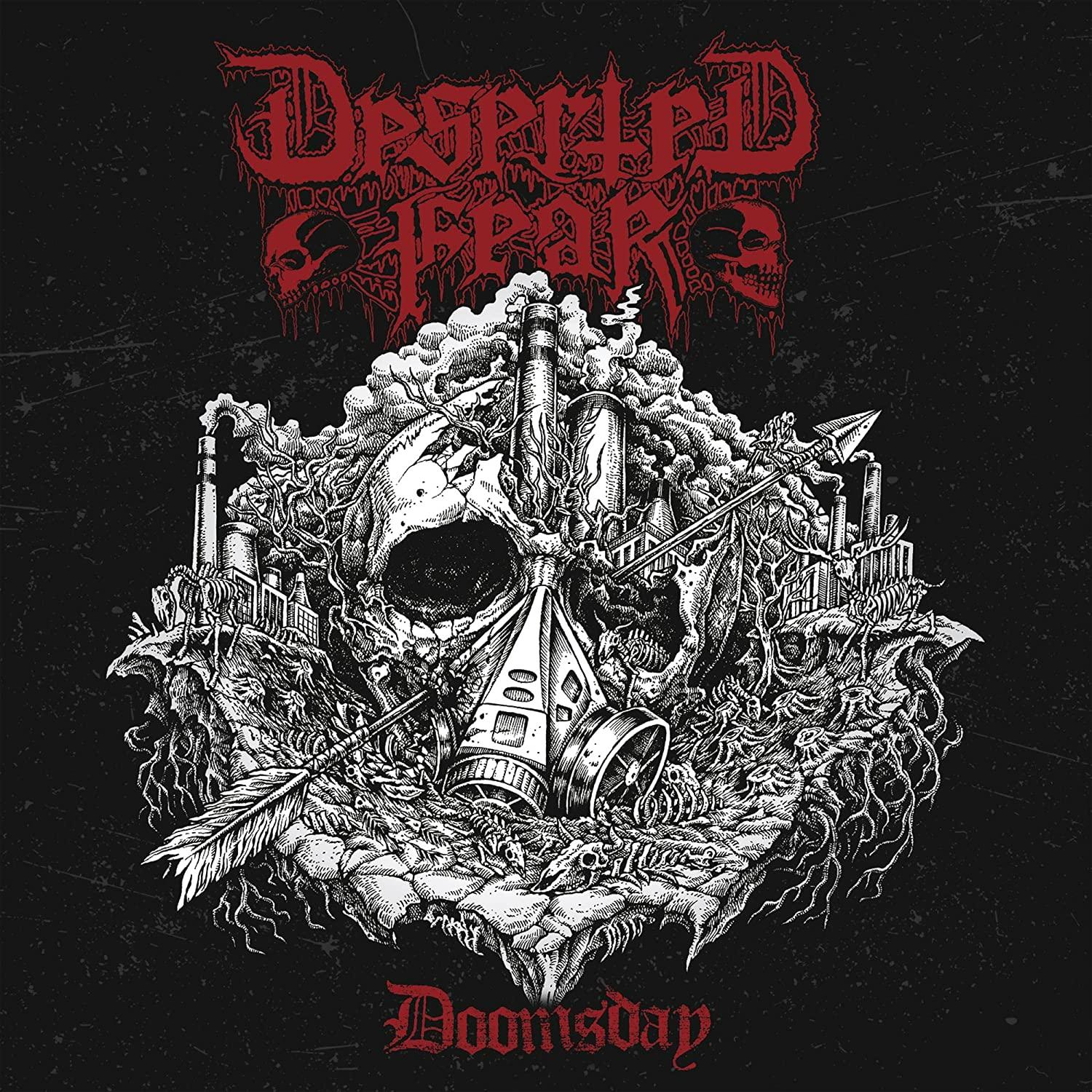 Album borító koponyával és ipari tájjal. Szöveg: 'Doomsday'.
