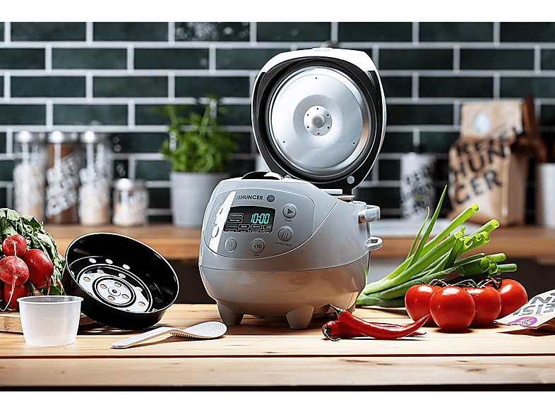 Reishunger Digitaler Reiskocher (350 Watt, 0,6 l, Grau) — Foto 2 von 5