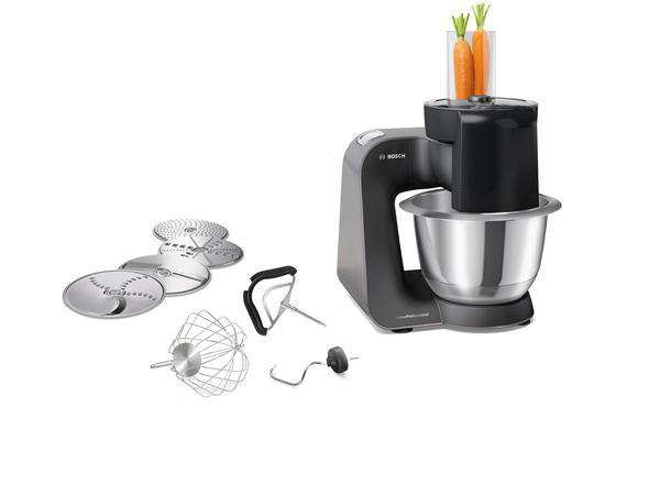 BOSCH MUM59N26DE HomeProfessoinal Küchenmaschine Mystic Schwarz (Rührschüsselkapazität: 3,9 l, 1000 Watt)