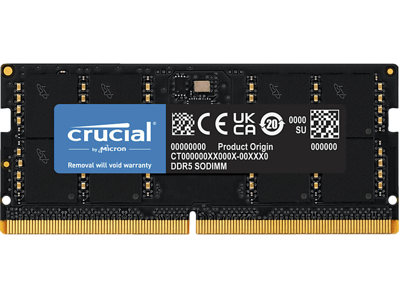 (16Gbit) Arbeitsspeicher 32 DDR5 PC CT32G48C40S5 CRUCIAL GB CL40