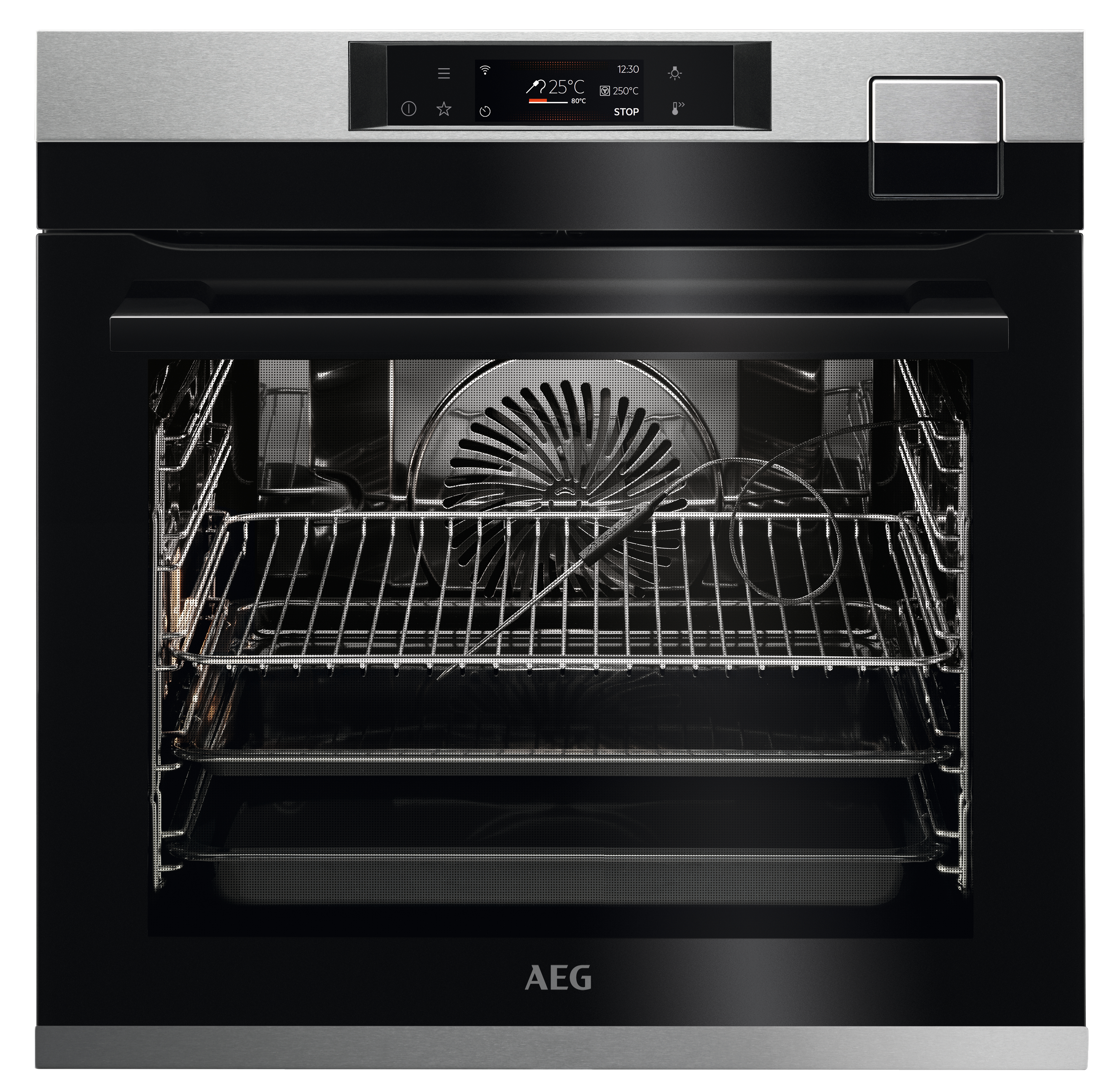 AEG BCO79821V2, Backofen (Einbaugerät, 70 l, 595 mm breit), Serie 9000 mit SteamPro Wifi-Multi-Dampfgarer (mit Sous-vide-Garen & Dampfautomatik), Dampfgarfunktion