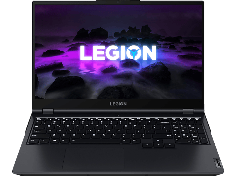 LENOVO Legion 5, Gaming-Notebook mit 15,6 Zoll Display, AMD Ryzen™ 5 Prozessor, 16 GB RAM, 512 GB SSD, Radeon RX6600M, Phantom Blue (Oberteil) / Schwarz (Unterteil)