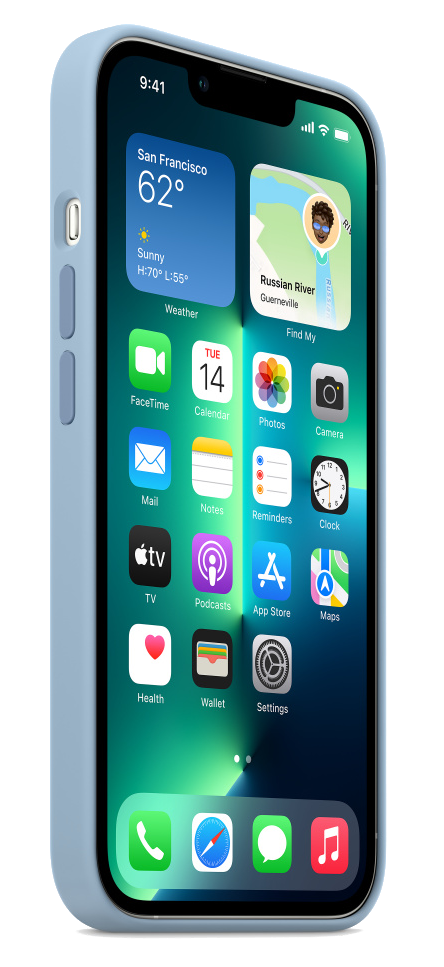 APPLE Cover Silicone MagSafe iPhone 13 Pro Blue Fog (MN653ZM/A)