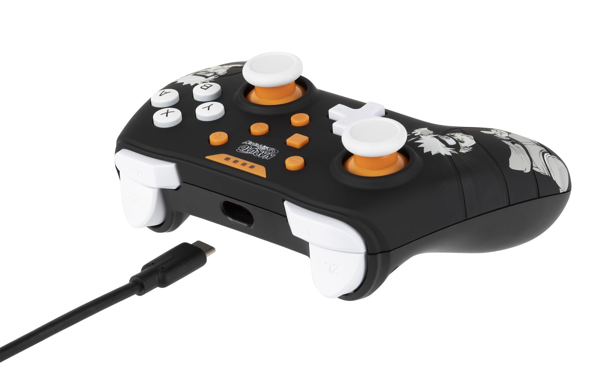 KONIX Naruto Controller Schwarz für PC Switch, Nintendo