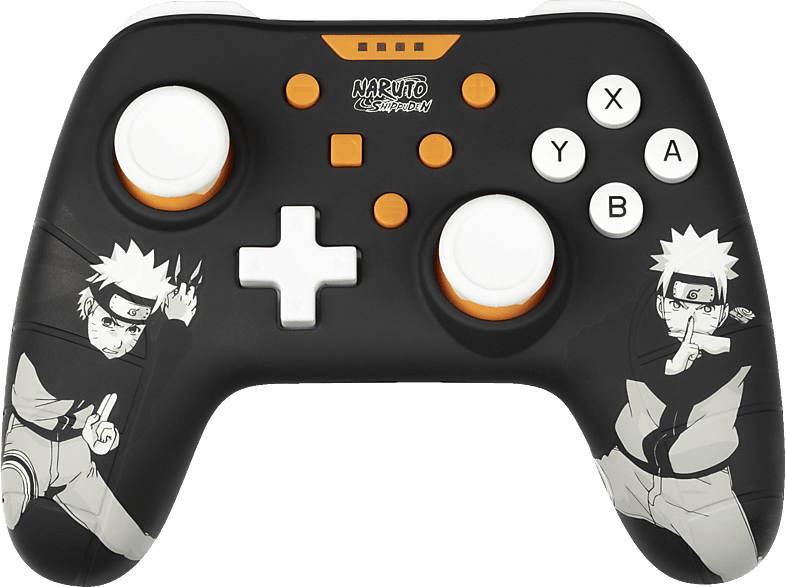 KONIX Naruto Controller Schwarz für PC Switch, Nintendo