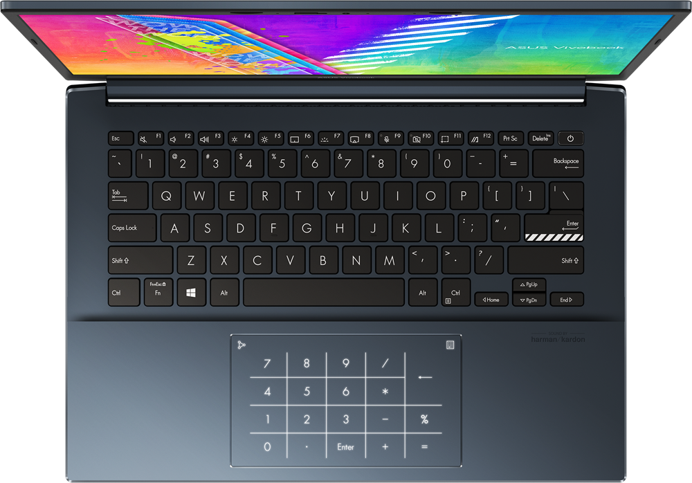 ASUS Notebook VivoBook Pro 14 OLED mit NumberPad, R5-5600H, 8GB RAM, 512GB SSD, 14 Zoll WQXGA+, Quiet Blue Notebook, 14 Zoll, WQXGA+, AMD Ryzen™ 5 5600H, 8 GB, 512 GB SSD, Windows 11 Home, Radeon™ Onboard Graphics