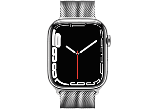 APPLE Watch Series 7 GPS+Cellular 45mm in acciaio argento - Loop Maglia Milanese argento