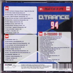 CD-Hülle mit Titellisten und Künstlerinformationen. D. Trance 94.