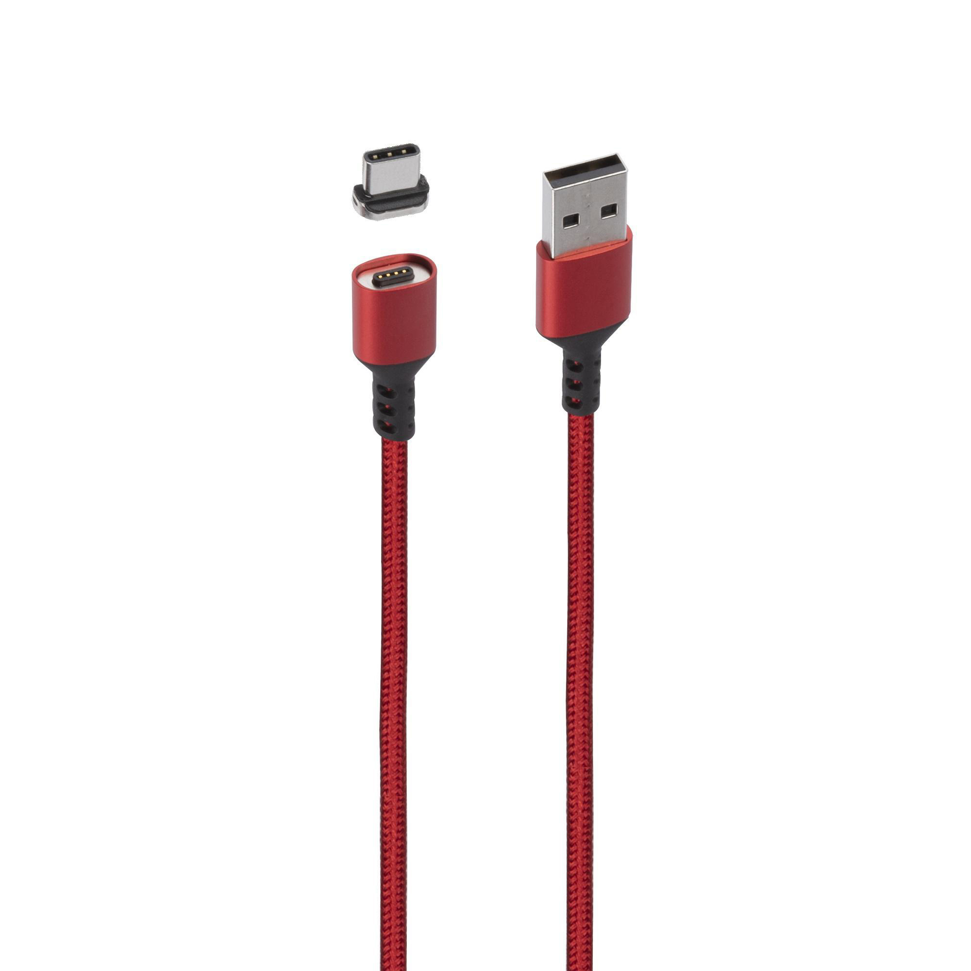 KONIX Magnetisches Ladekabel / rot m, 3 Ladekabel, PS5, Datenkabel Rot für