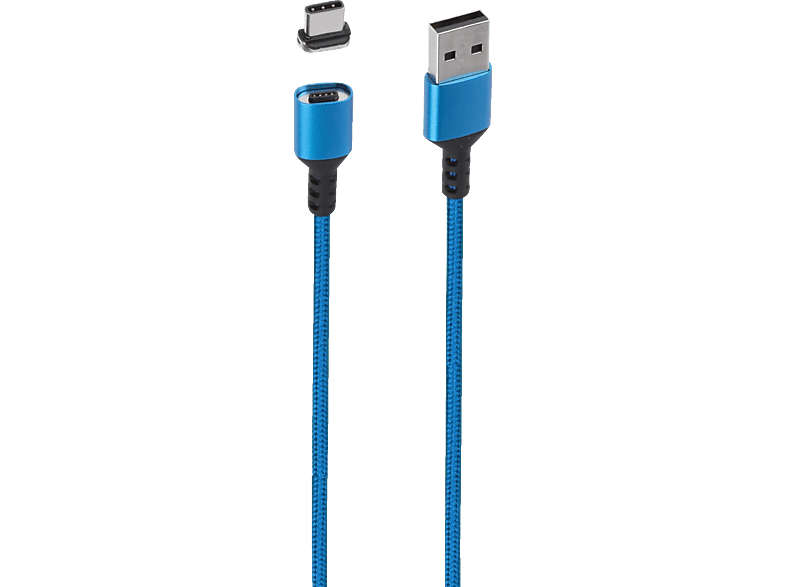 KONIX Magnetisches Ladekabel / Datenkabel für PS5, 3 m, blau Ladekabel, Blau