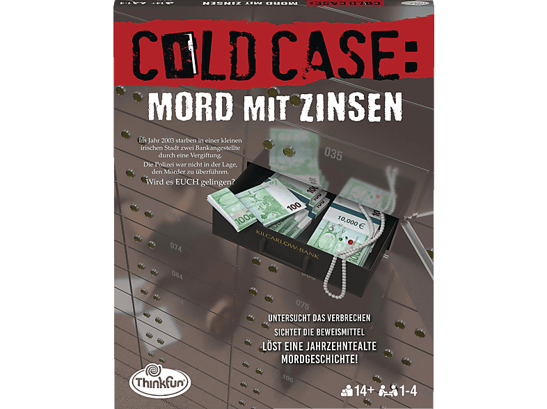 Ravensburger ThinkFun: Cold Case - Mord mit Zinsen (Ab 14 Jahren); Denkspiel
