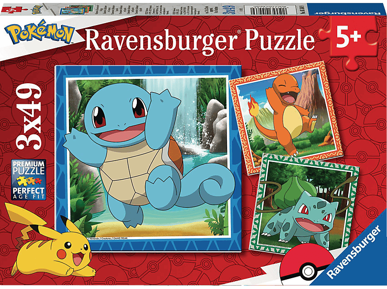 Puzzle und Schiggy RAVENSBURGER Bisasam Mehrfarbig Glumanda,