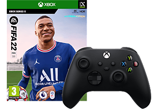 MICROSOFT Xbox Wireless Controller Carbon Black + FIFA 22