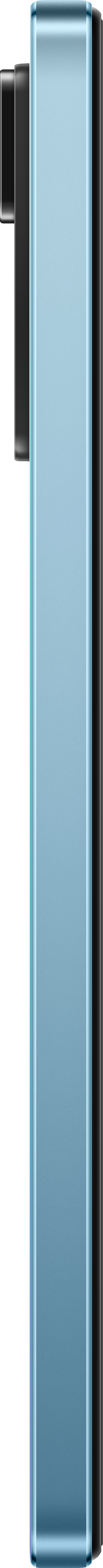 Ein blaues, rechteckiges, glänzendes Objekt, das wie ein teilweise sichtbares, modernes Gebäude aussieht.
