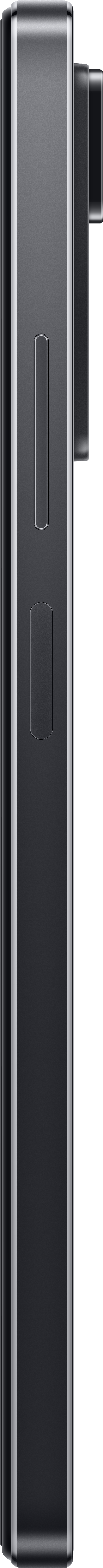 Schwarzes Telefon, Seitenansicht. Zeigt Tasten und Kamera.