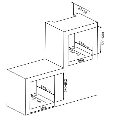 RESPEKTA Digi EB 318AE, Backofen (Einbaugerät, 56 l, 595 mm breit)