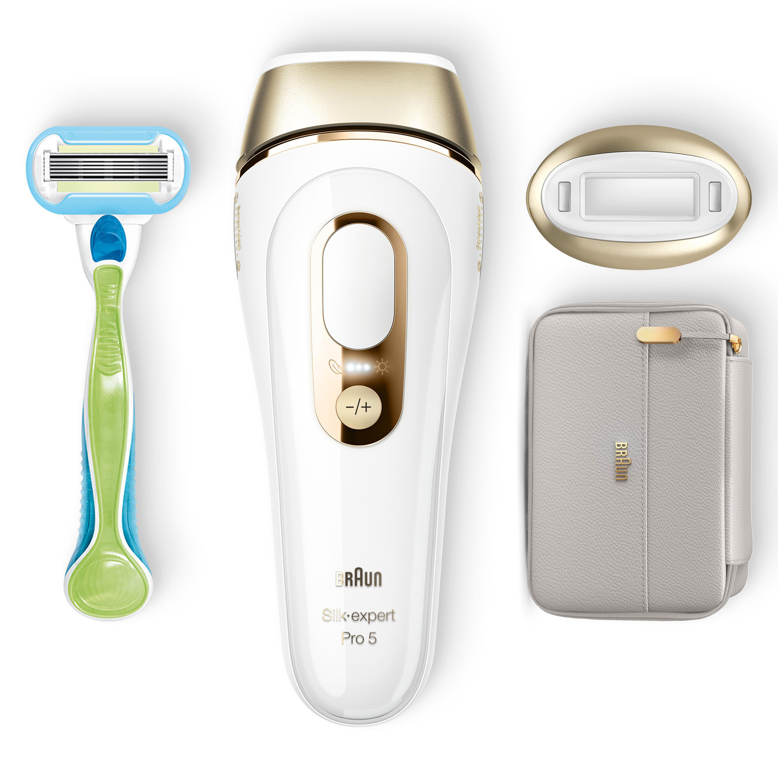 Weiß/gold BRAUN PL5054 Pro IPL Expert 5 Silk Haarentfernung