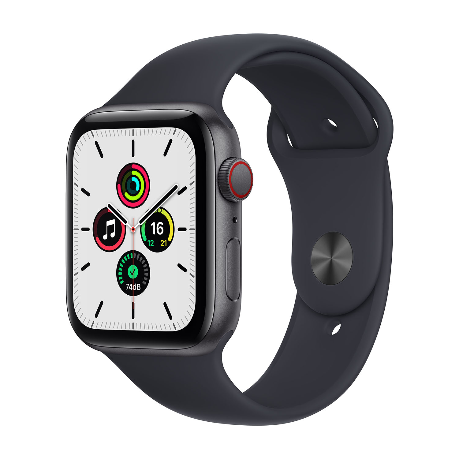 Immagine di APPLE Watch SE GPS+Cellular 44mm in alluminio grigio siderale - Sport Mezzanotte (mod 2021)