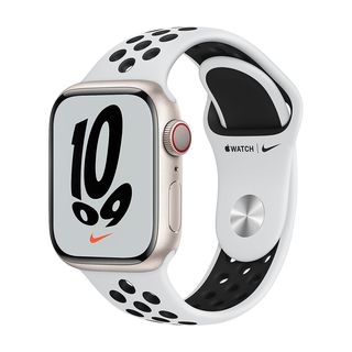 APPLE Watch Series 7 Nike GPS+Cellular 41mm in alluminio Galassia - Sport platino/nero