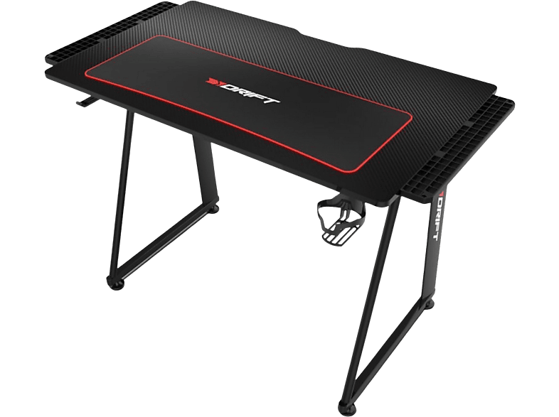 Drift DRDZ75, Acabado en fibra de carbono, Alfombrilla lavable, 113 x 60 75 cm, Negro