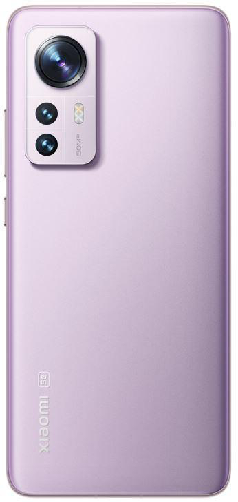 Ein lilafarbenes Telefon mit einem Kameramodul auf der Rückseite.
