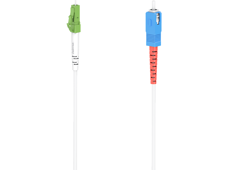 HAMA 00200765 - Glasfaser-Netzwerkkabel (Weiss/Grün/Blau)