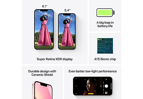APPLE iPhone 13 mini - 256 GB Roze 5G