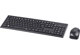 HAMA 77182664 - Tastatur + Maus (Schwarz)