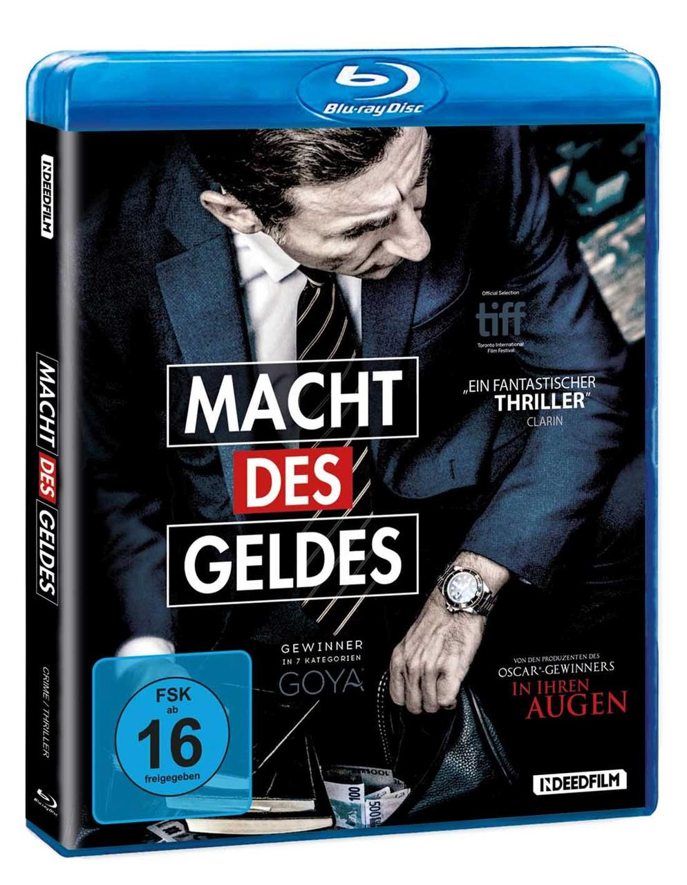 Blu-ray-Filmhülle mit einem Mann im Anzug, Titel auf Deutsch.