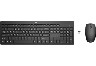 Pack Teclado + Ratón - HP Combo de teclado y ratón inalámbricos HP 230, 18H24AA, Inalámbrico, Bluetooth, Negro
