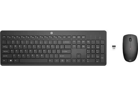 Pack Teclado + Ratón  HP Combo de teclado y ratón inalámbricos HP 230,  18H24AA, Inalámbrico, Bluetooth, Negro