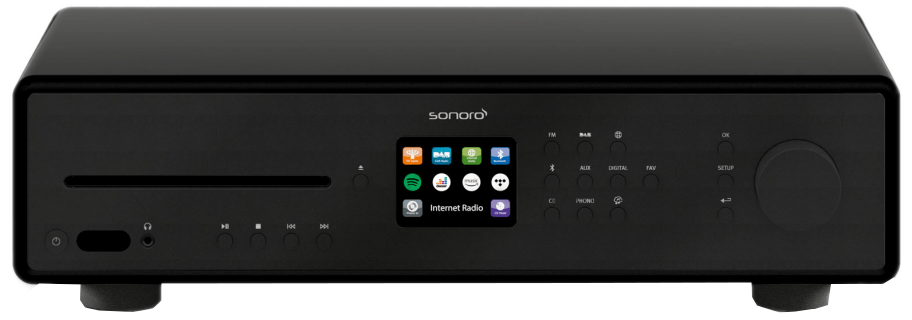 SONORO Maestro - Ampli-tuner CD Radio internet Noir