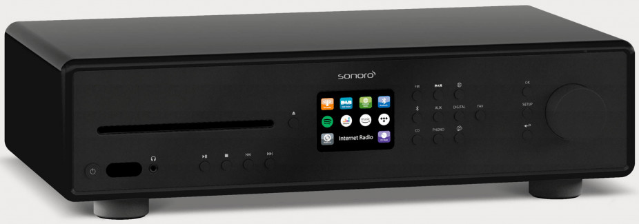 SONORO Maestro - Ampli-tuner CD Radio internet Noir