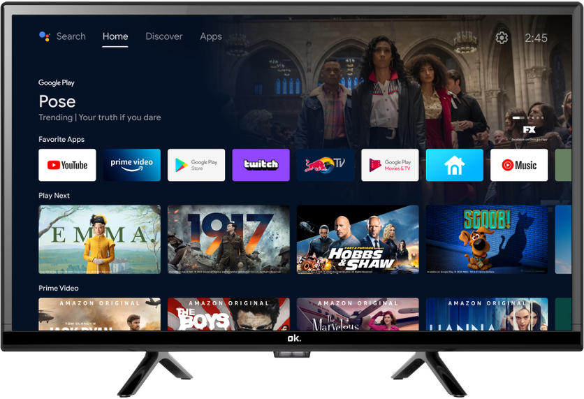 OK. ODL 24951HC-TAB 24" FULL LED Smart HD-ready - HD ready - Led-tv - 24 inch