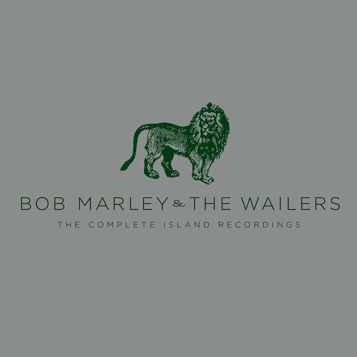 Bob Marley & The Wailers Albumcover, grüner Löwe und Text auf grauem Hintergrund.