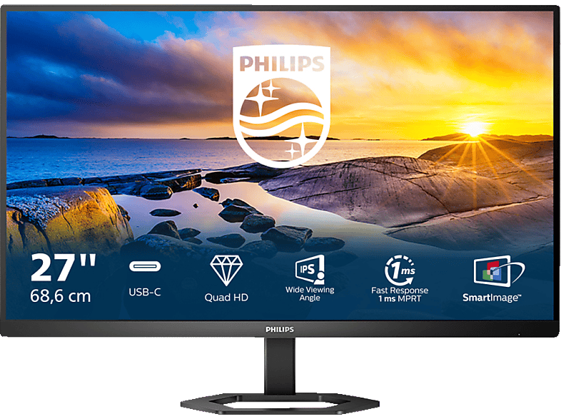 PHILIPS 27E1N5600AE 27 Zoll WQHD Monitor (1 ms Reaktionszeit, 75 Hz)