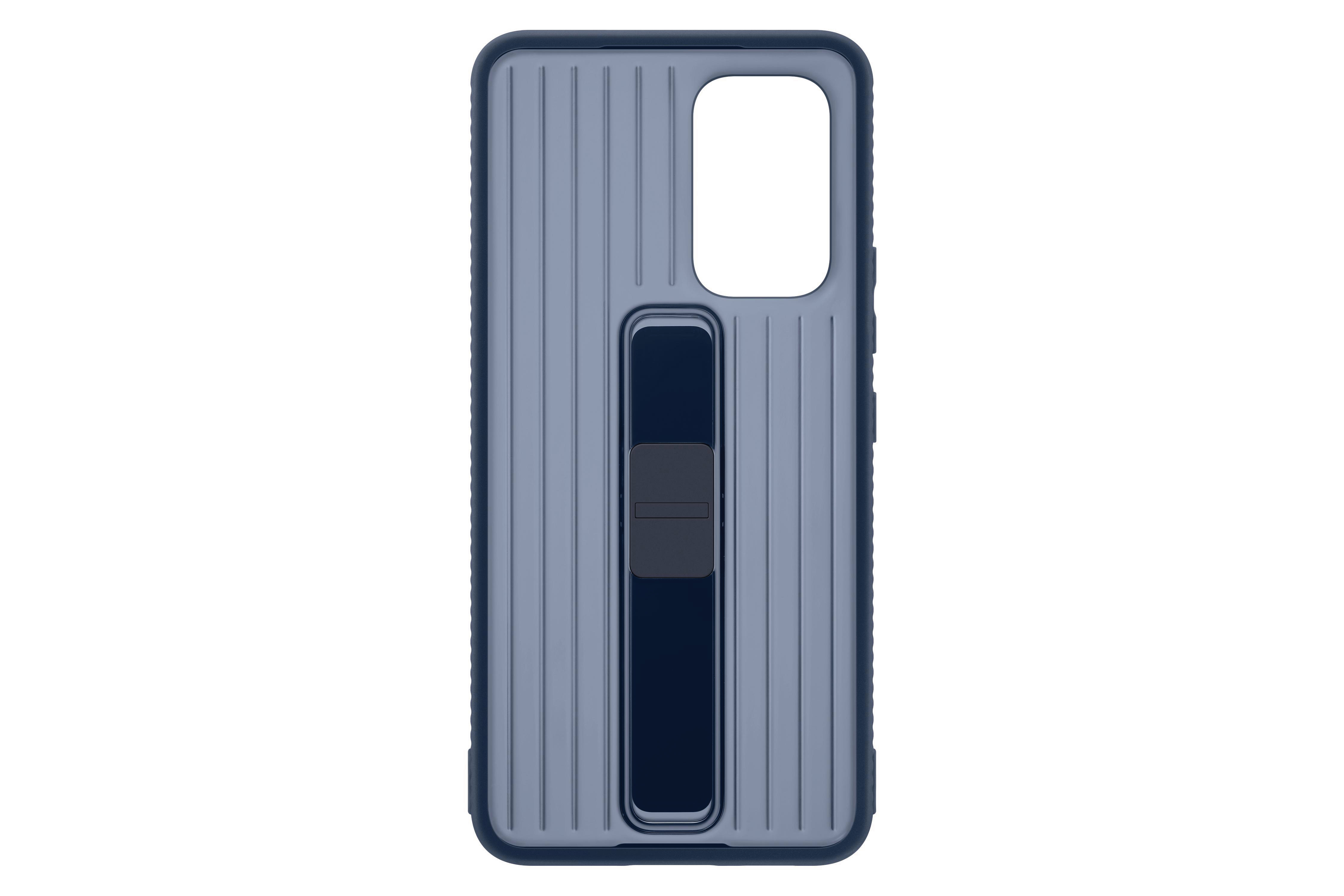 Blaue Smartphone-Hülle mit Ständer.