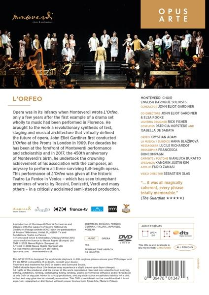 Various Artists, Monteverdi Choir, English Baroque Soloists - L'Orfeo  - (DVD)