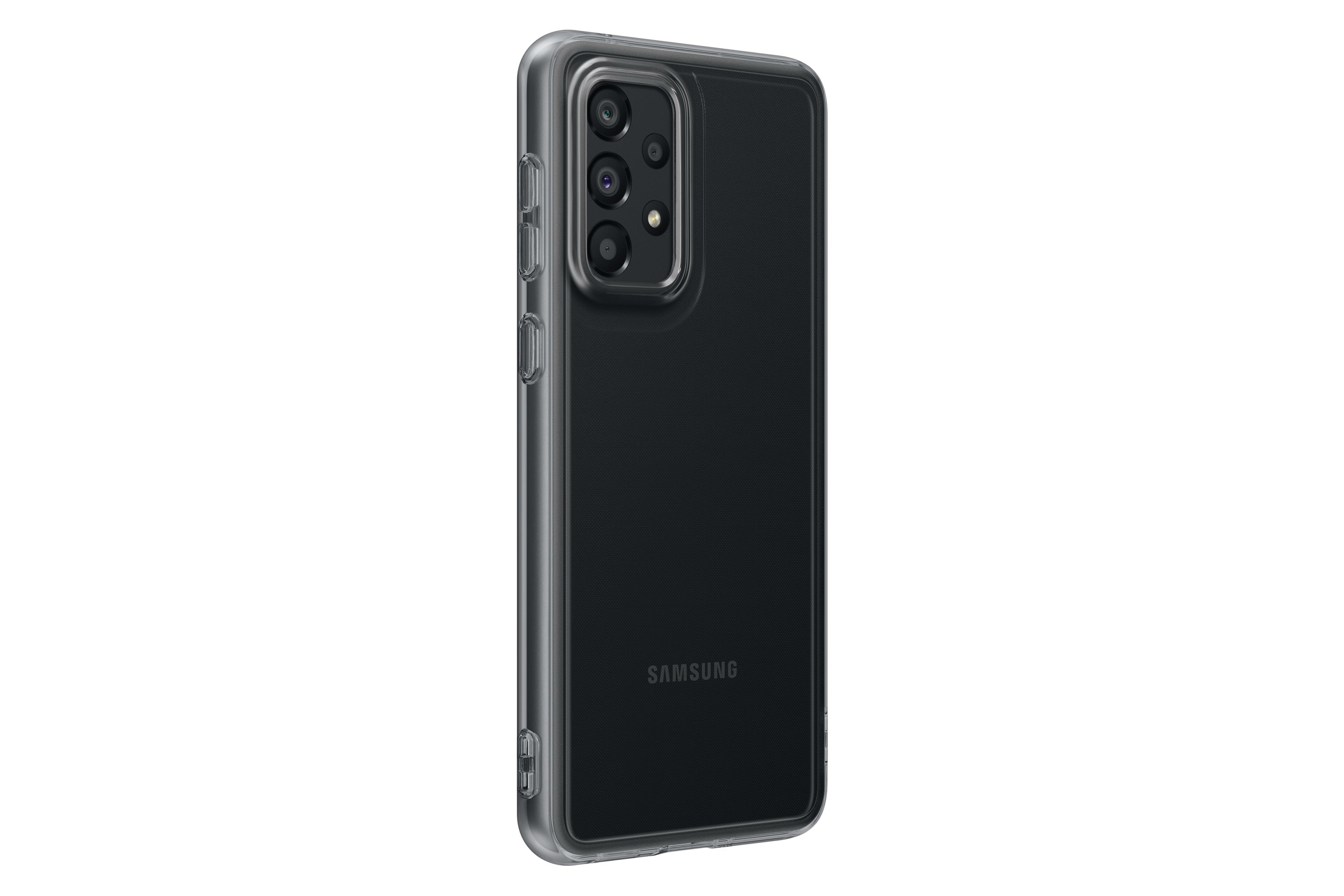 Backcover, SAMSUNG Cover, Black/Transparent Clear Samsung, A33 5G, Soft
