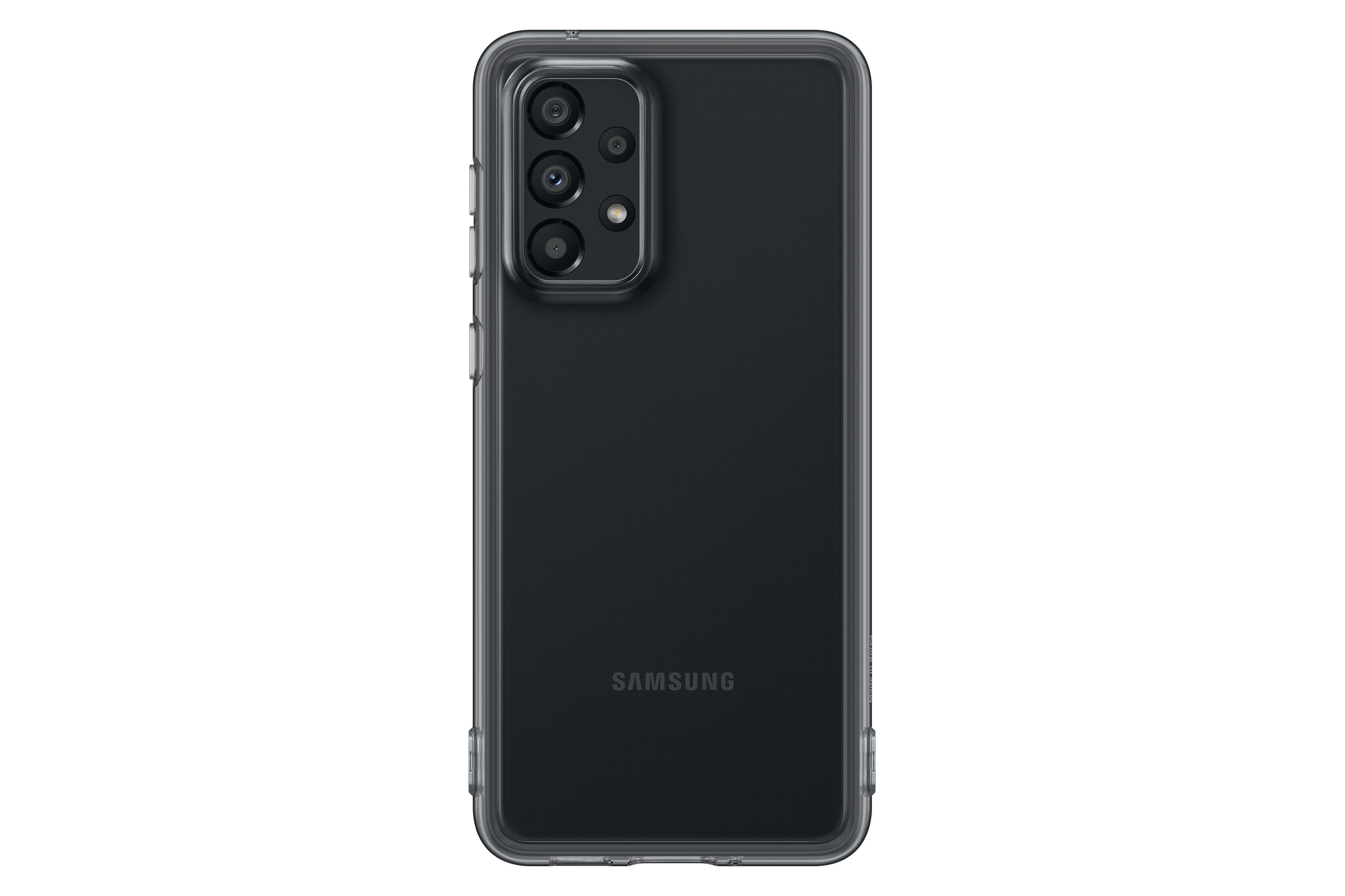 Backcover, SAMSUNG Cover, Black/Transparent Clear Samsung, A33 5G, Soft