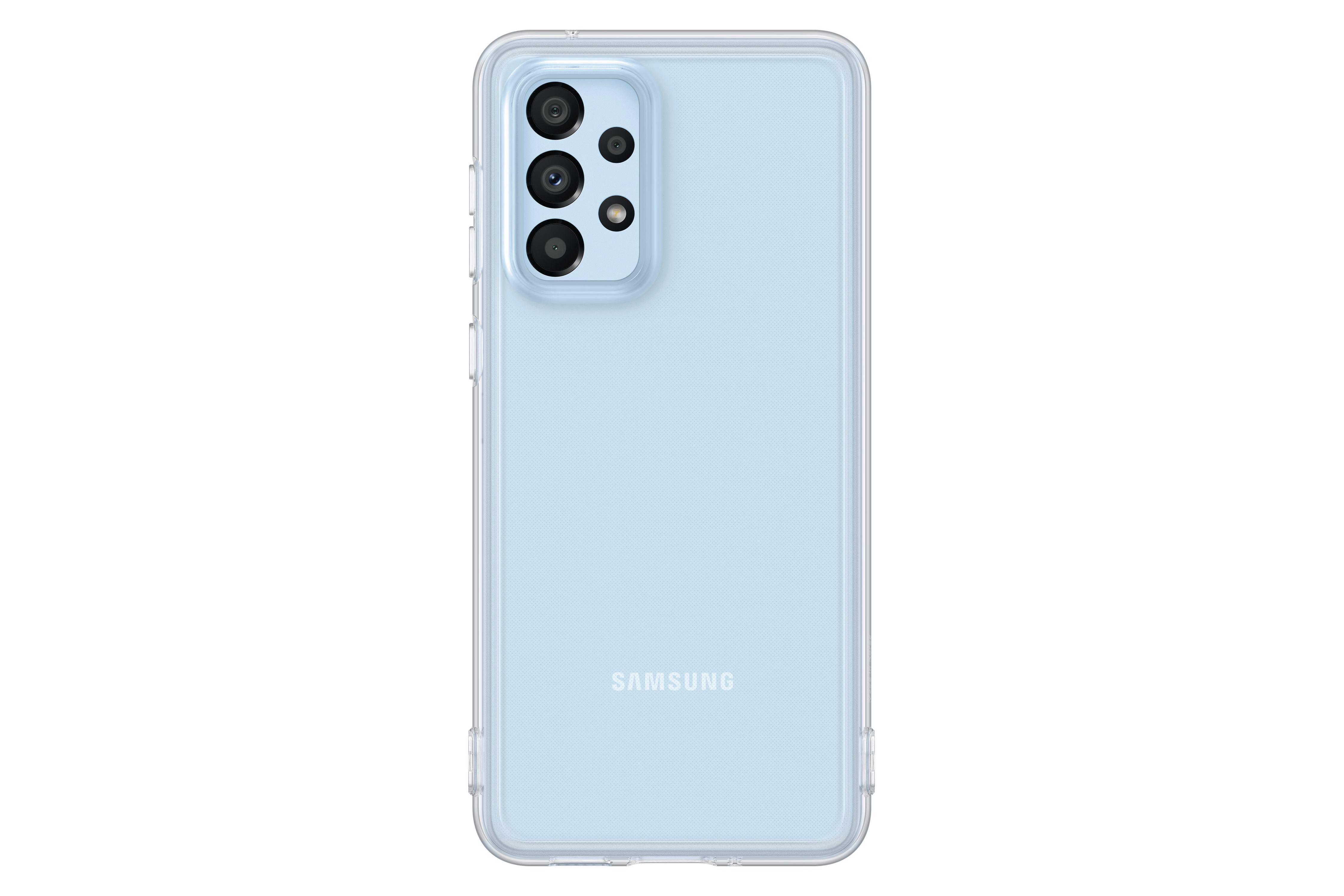 Hellblaues Telefon, Hülle mit Kameras.