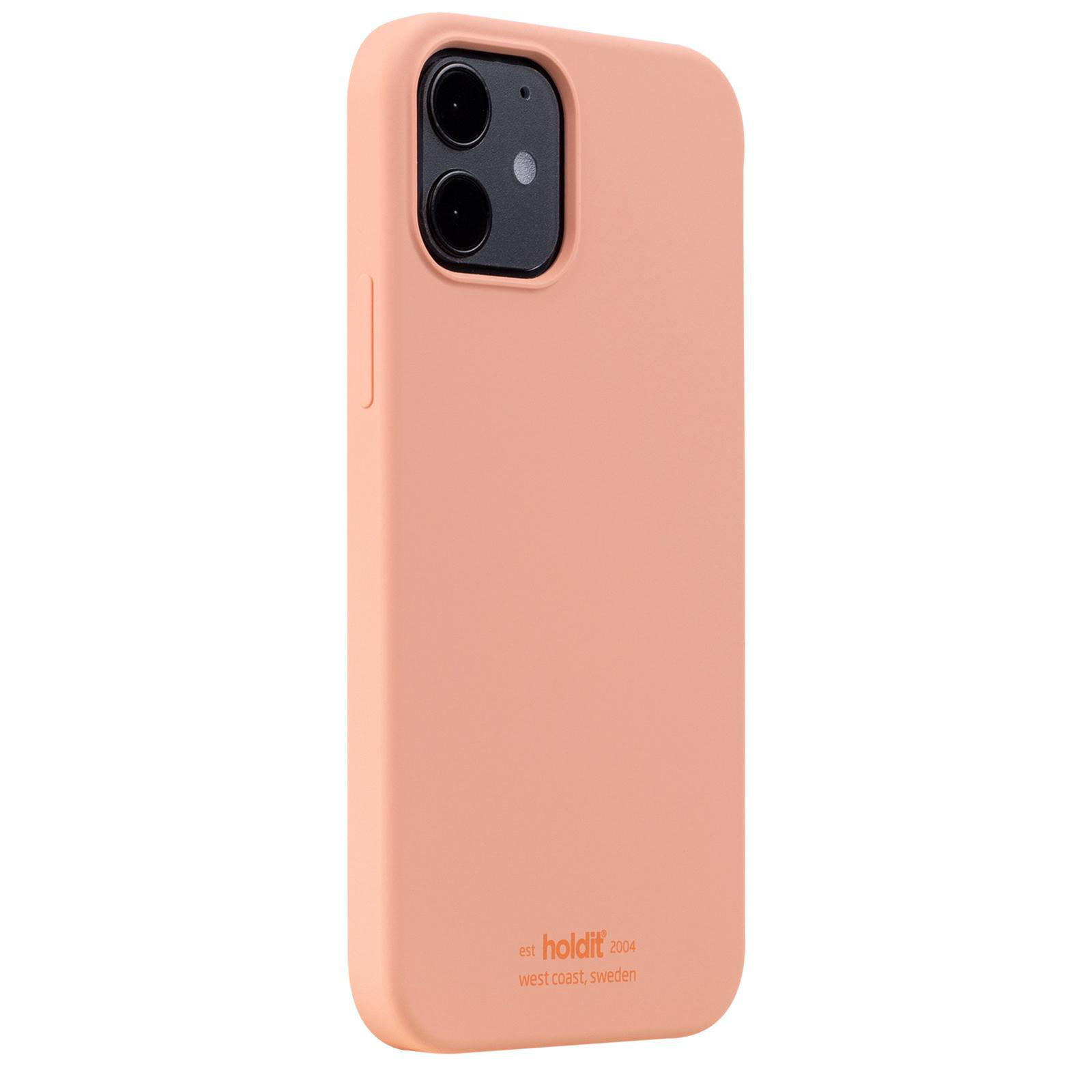Peach Pink Apple, Silicone, Pro, iPhone 12/12 HOLDIT Backcover,