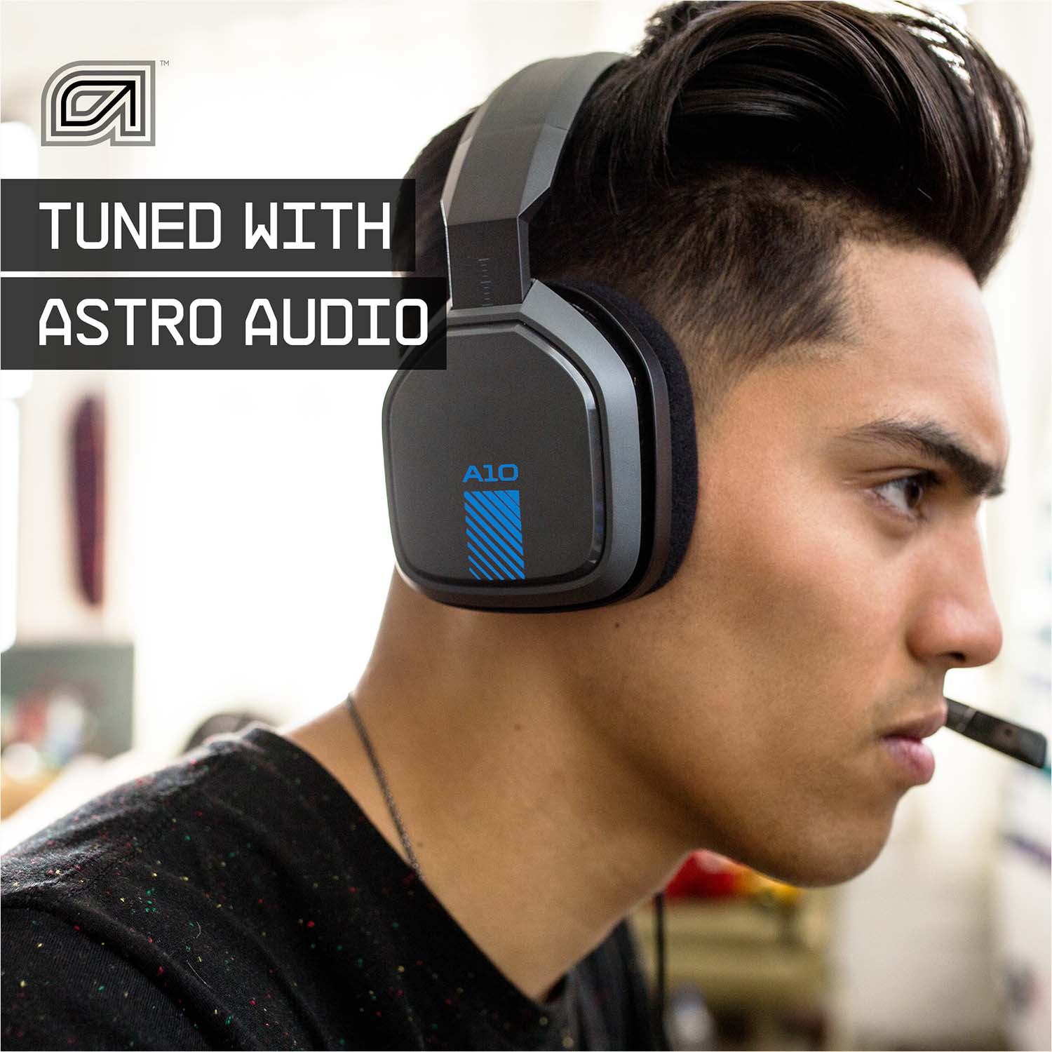 ASTRO GAMING A10 - Headset (Gris/bleu)